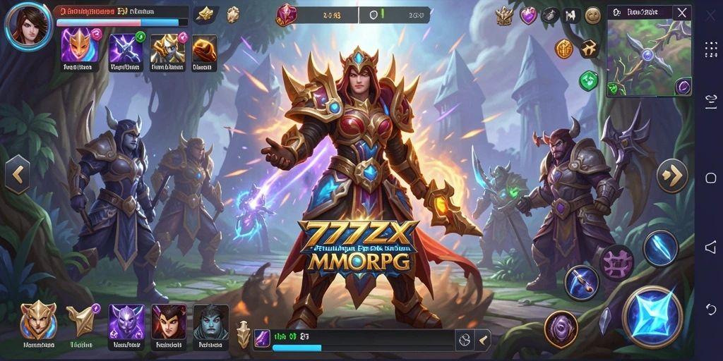 Gameplay seru di dunia fantasi MMORPG 777ZX.