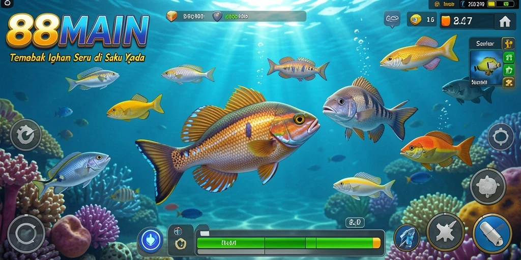 Tangkapan layar gameplay Tembak Ikan yang menarik di 88MAIN.