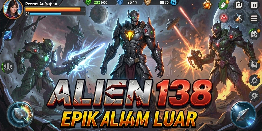 Tampilan gameplay yang menegangkan saat bertempur melawan alien.