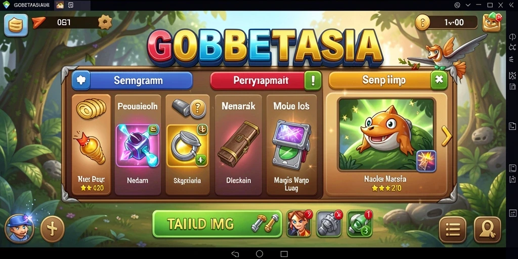 Tampilan gameplay <strong>GOBETASIA</strong> yang menarik dan penuh warna.