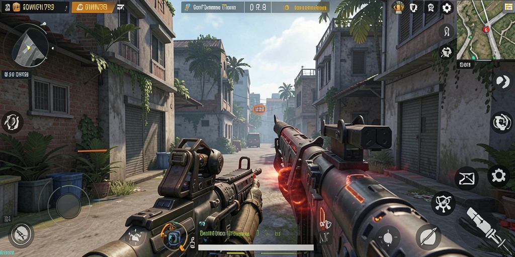 Gameplay GOWIN789 dengan aksi tembak-menembak yang seru.
