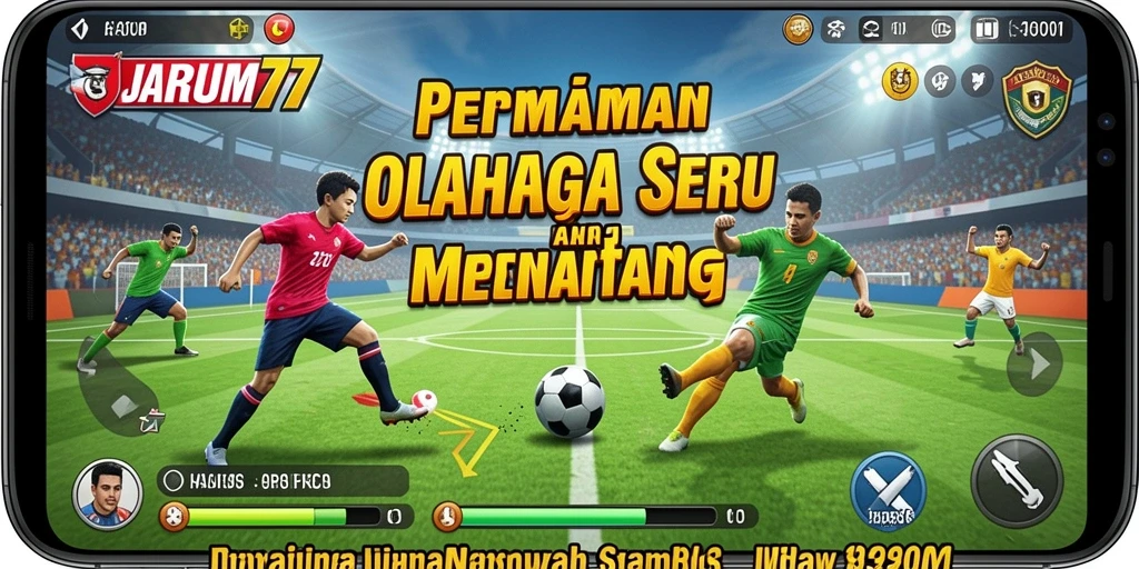 Tampilan gameplay seru dari JARUM77 dalam aksi olahraga.