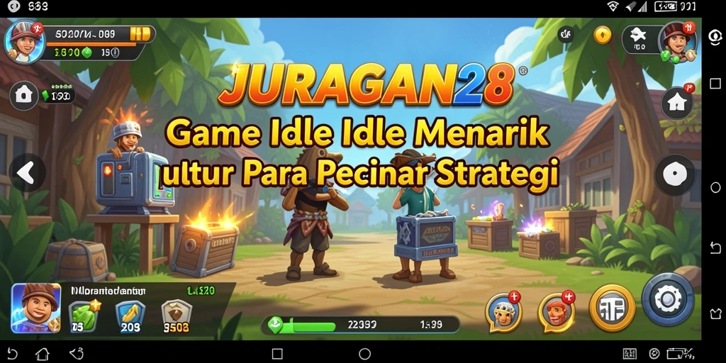 Tampilan gameplay mengelola usaha yang seru dan menarik.