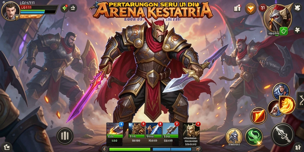 Tampilan gameplay seru dalam pertarungan LG111 yang penuh aksi.