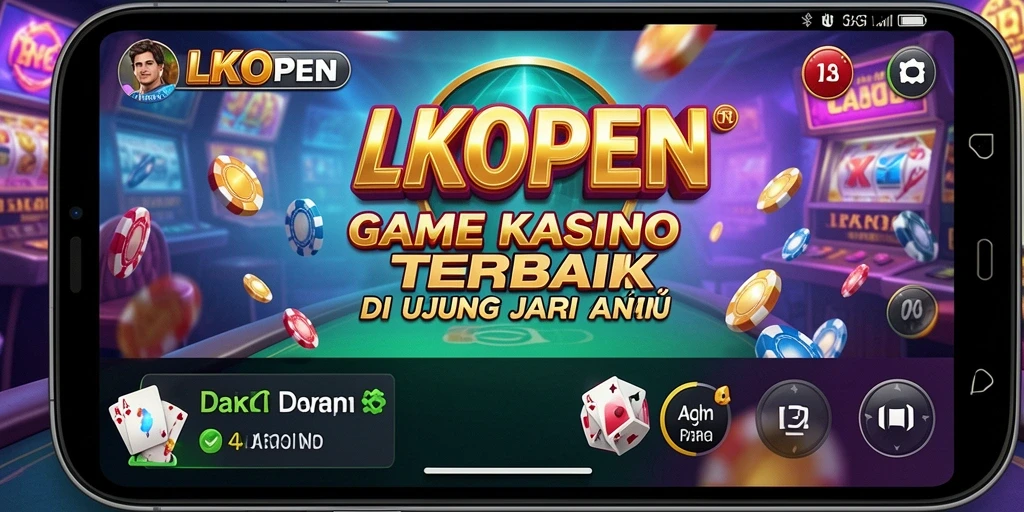 Screenshot menampilkan gameplay seru dari LKOPEN dengan berbagai permainan kasino.