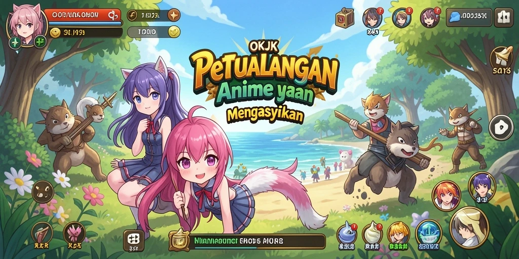 Tangkapan layar OKJK menampilkan karakter anime dalam pertempuran yang mendebarkan.