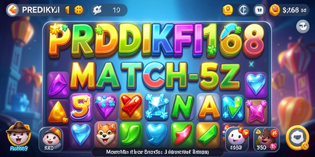 Tangkapan layar gameplay seru dari PREDIKSI168 yang menunjukkan elemen Match-3.