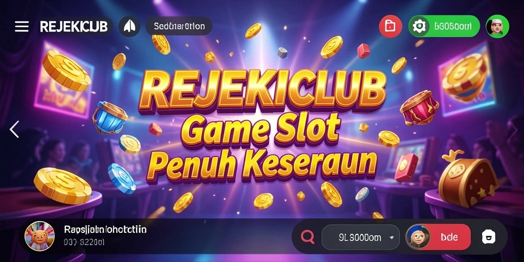 Tampilan menarik gameplay Slot REJEKICLUB yang berwarna-warni.