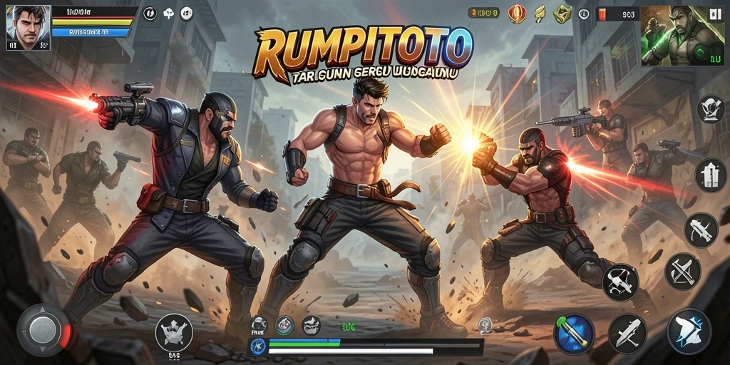 Tampilan gameplay RUMPITOTO yang mendebarkan dan penuh aksi.
