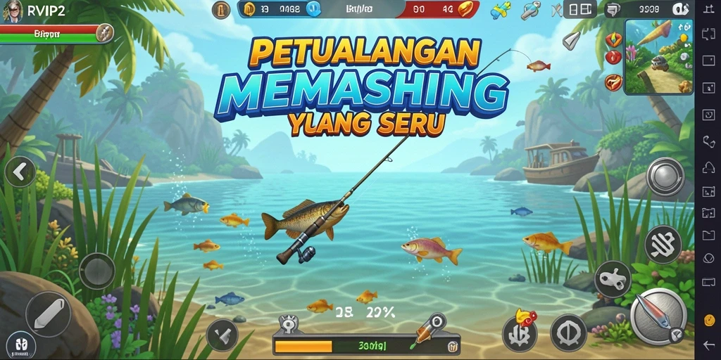 Gameplay memancing yang seru dan interaktif di RVIP2.