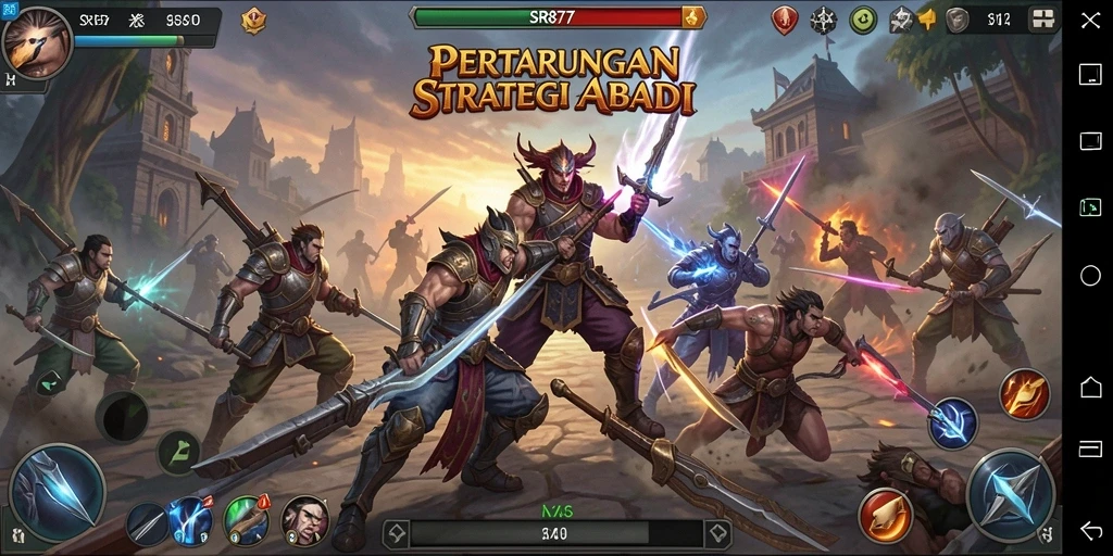 Tampilan gameplay SR877 yang menegangkan dan strategis.