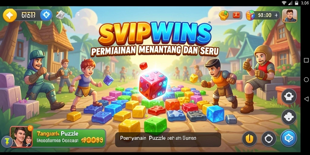 Tampilan gameplay puzzle yang menarik dan penuh tantangan.