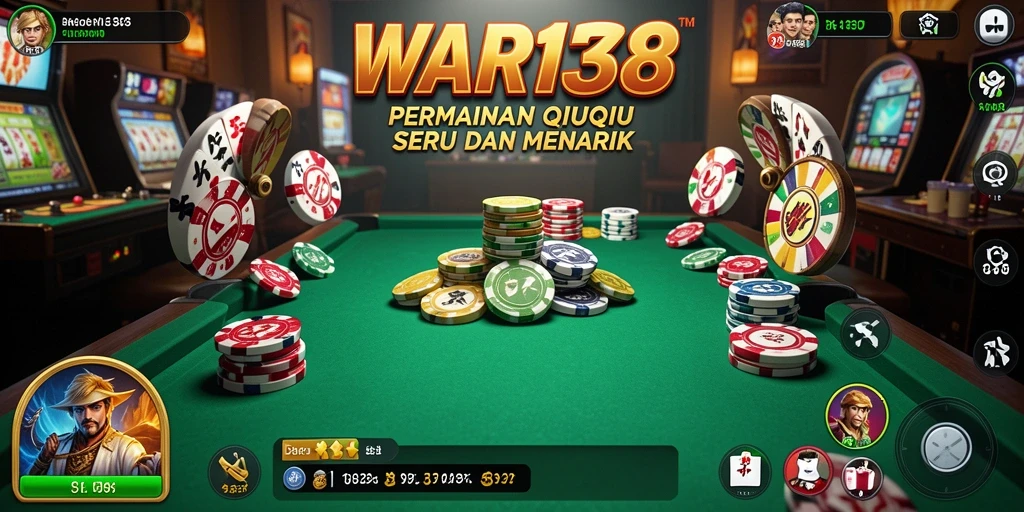 Screenshot menunjukkan gameplay menarik dalam permainan QiuQiu.